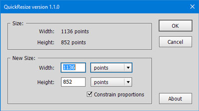 Figure 12: Resizing a document to fit an iPhone 5 screen.