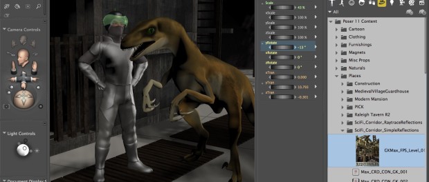 Multiple models and backgrounds can be combined, and it's now easier than ever to select one and modify its pose.