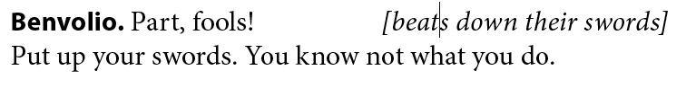 Figure 6: Formatting between delimiters