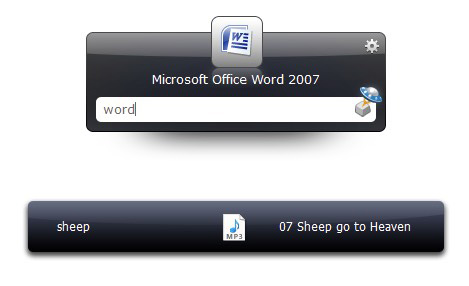 Figure 1: Start typing a file or app name in Launchy to quickly jump to that item.