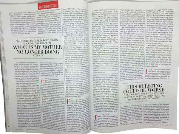 Figure 13: In a crowded layout, the use of white space becomes even more important. Without the pull quotes and section breaks, this magazine spread would be a mass of uninviting text.