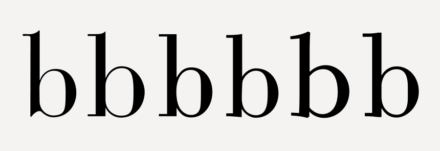 Bodoni b examples