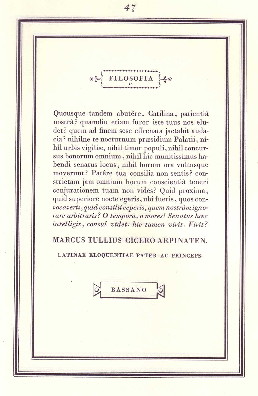 Bodoni’s Filosofia was the model for ITC Bodoni Six.