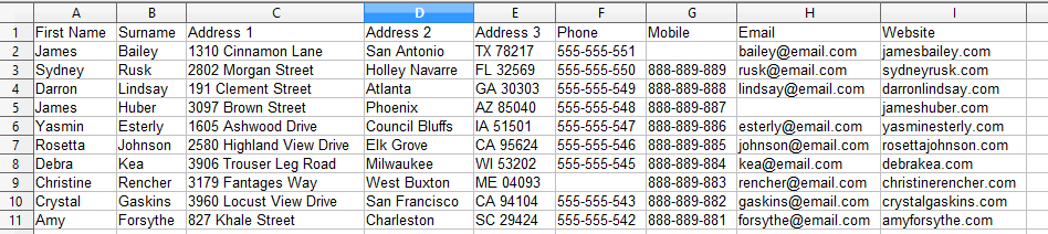database with holes