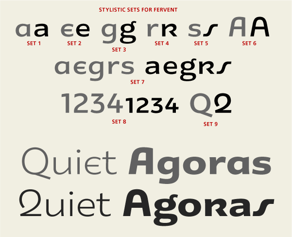 Stylistic Sets for Fervent