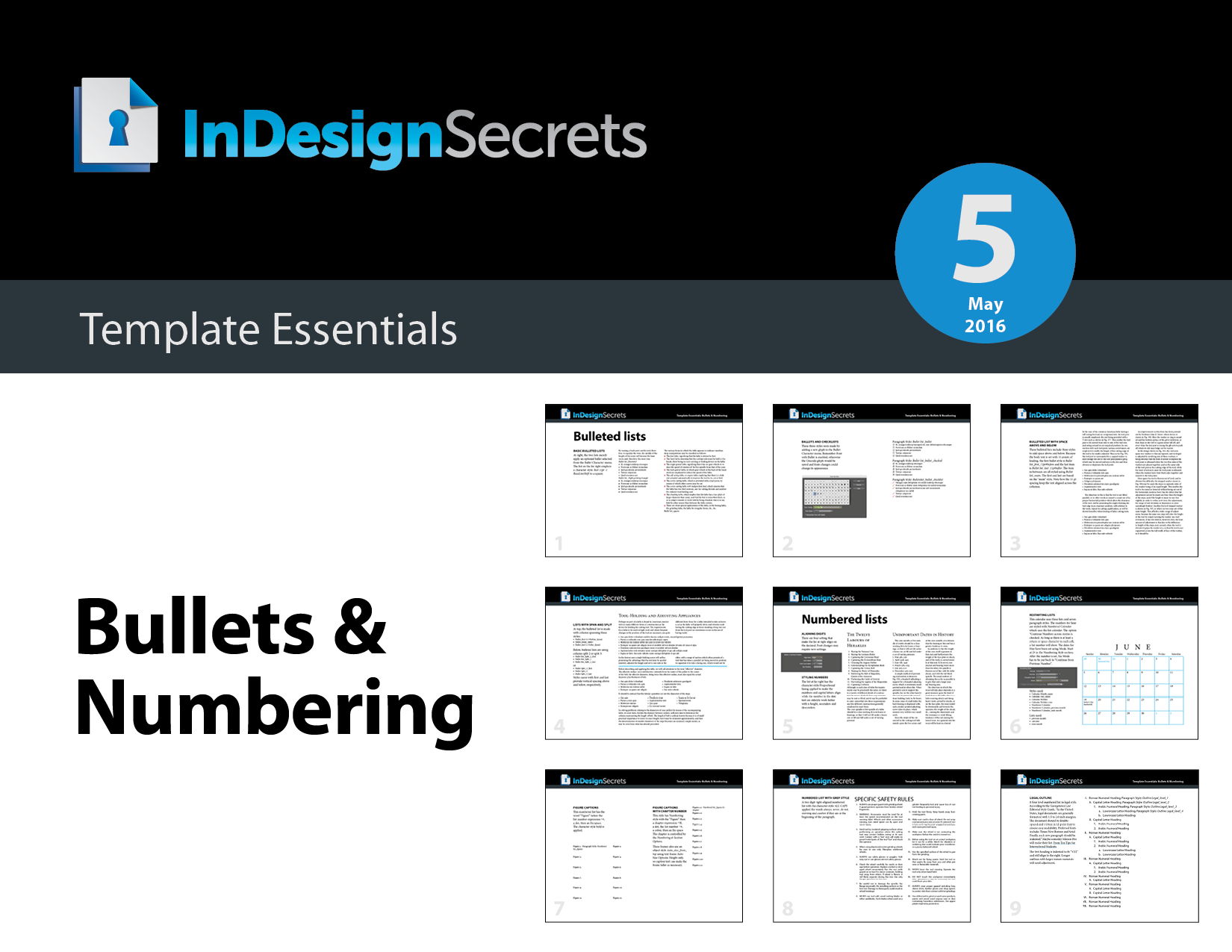 indesign template essentials bullets and numbering