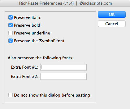 InFocus Rich Paste Script
