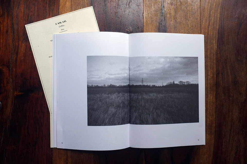 Figure 3: In addition to photo spreads, The Marshes features a loose sheet of letterpress-printed type.
