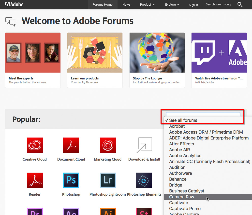 Fig 01-Forum Home page with forum list