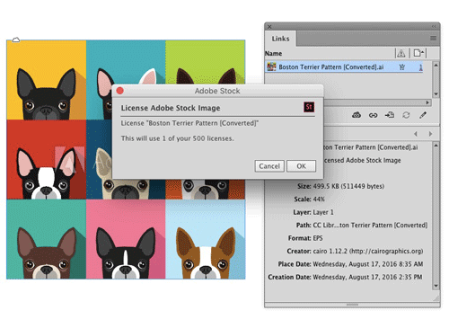 InDesign tip license Adobe Stock images Links panel