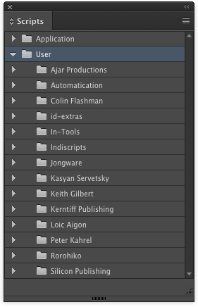 indesign tip organizing scripts panel