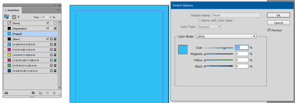 Figure 9: You might think that changing the definition of the [Paper] swatch would affect the appearance of your output from InDesign. But you would be wrong.