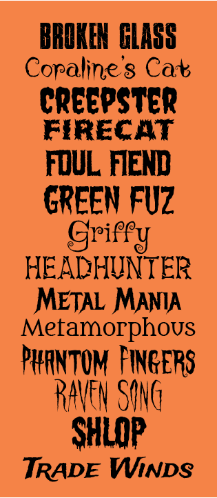 13 free halloween fonts