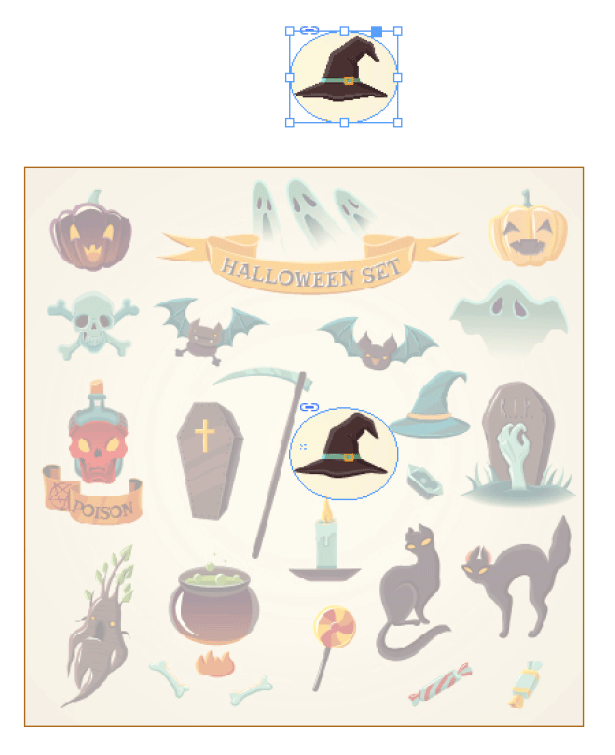 Figure 8: This tightly-cropped image contains a lot more than meets the eye. You can see the entire image if you click and hold on it with the Direct Selection tool (below).