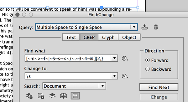 The built-in expression to find at least two of any kind of space