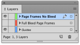 InDesign mini-book layers