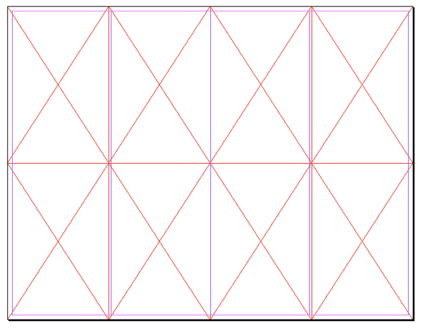 The template with the Full Bleed layer visible, and the Guides layer turned off.