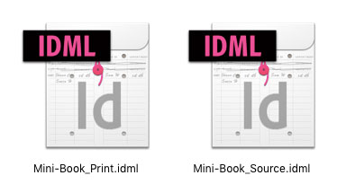 InDesign mini-book templates