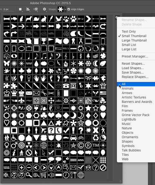 InDesign tip Photoshop custom shapes