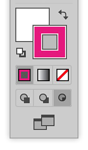 The drawing mode buttons at the bottom of the Tools panel (Draw Inside active)
