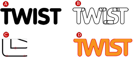 InDesign neon type effects