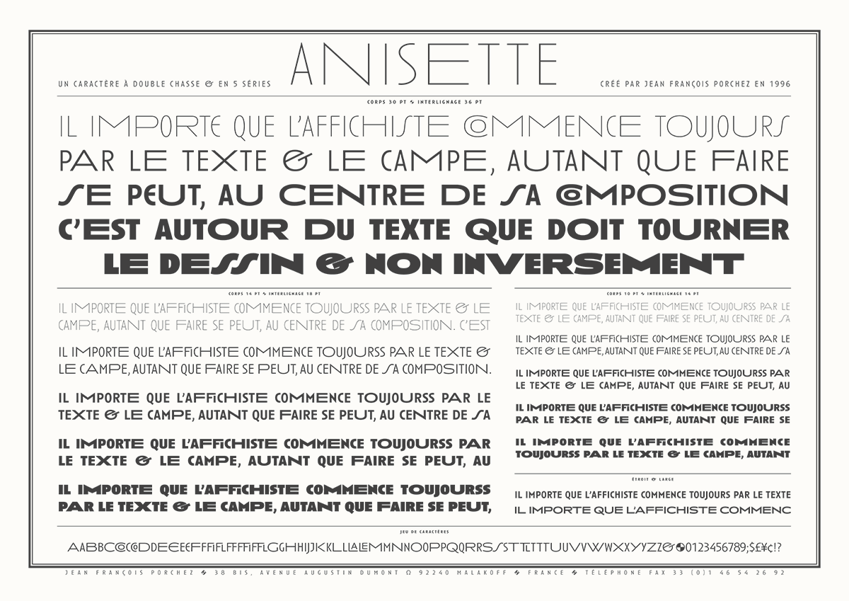 Original Anisette specimen, 1995.