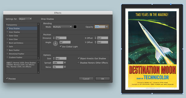 poster effects drop shadow