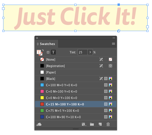 InDesign tip reset swatch