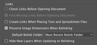 check links before opening document