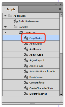 controlling order in InDesign Scripts panel