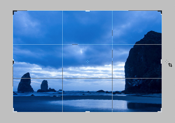 Leveling the horizon with the Crop tool clips out too much of the edges.