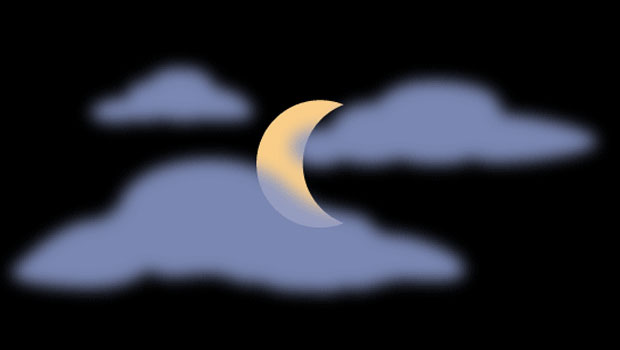 clouds created with gaussian blur in Adobe Illustrator