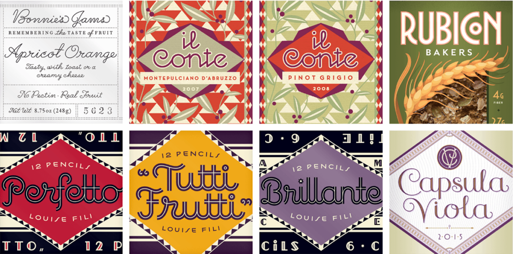 Handlettered packaging labels