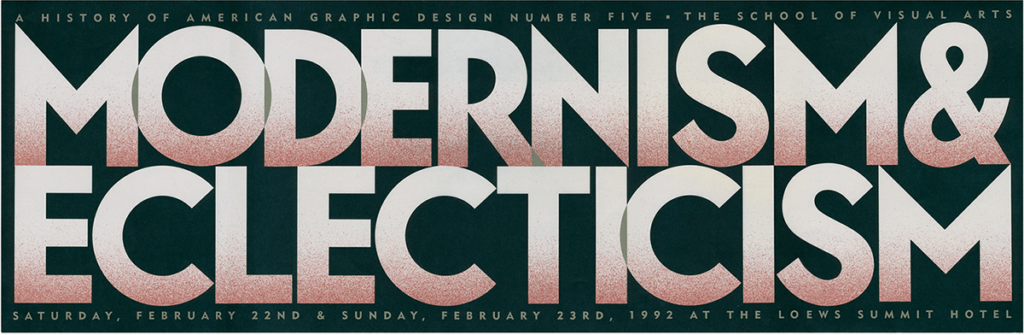 Modernism & Eclecticism handlettered mailer