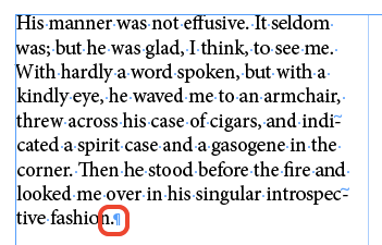 InDesign trailing space mystery
