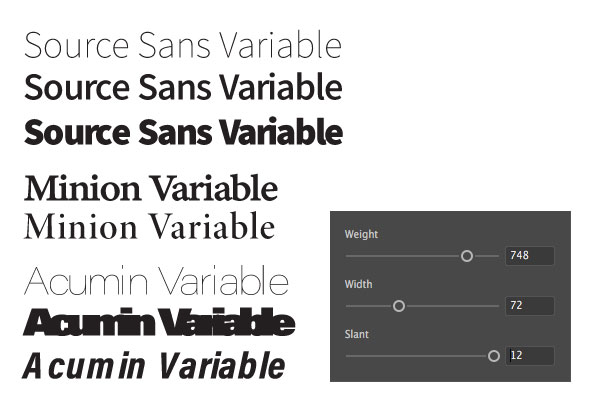 Variable fonts in Adobe Illustrator CC 2018