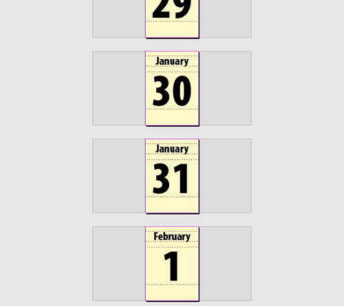 A page-a-day layout