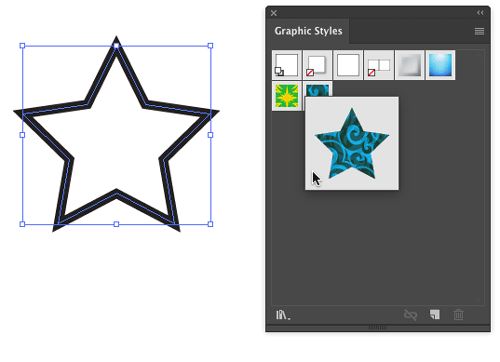 Previewing Graphic Styles in Illustrator