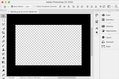 Photoshop apron custom color black