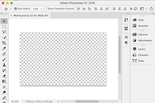 Photoshop apron custom color white