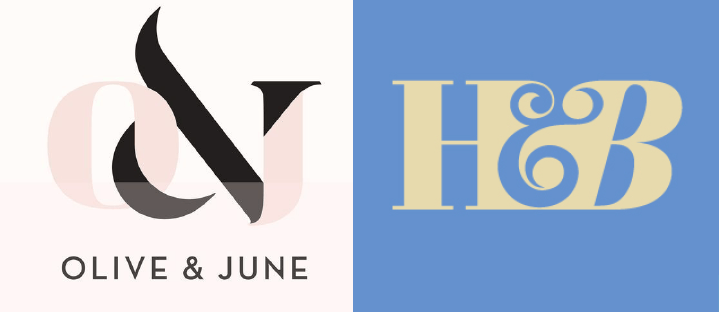 Olive & June and H&B logos