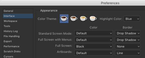 Photoshop UI coffee
