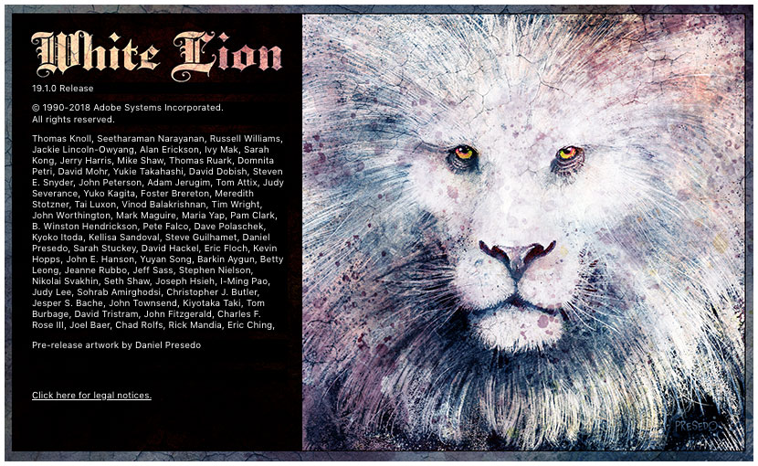 Photoshop White Lion Easter Egg