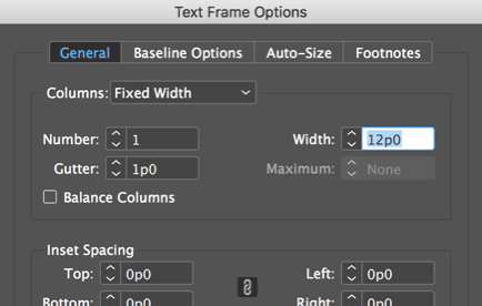 Fixed Width columns