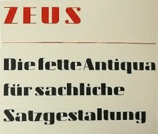 Zeus typeface