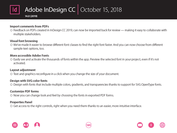 InDesign new features guide CC 2019