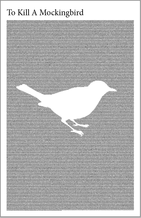 InDesign tiny type poster To Kill a Mockingbird