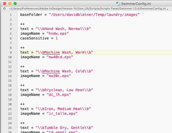 swimmer config