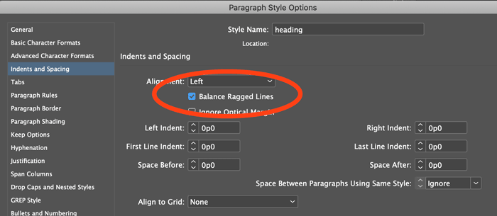 Balance Ragged Lines