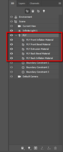 3D panel in Photosohop